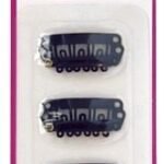 Dreamfix Haarclips für Extensions-Haarverlängerung Clips, Schwarz, 28mm, 6 Zähne