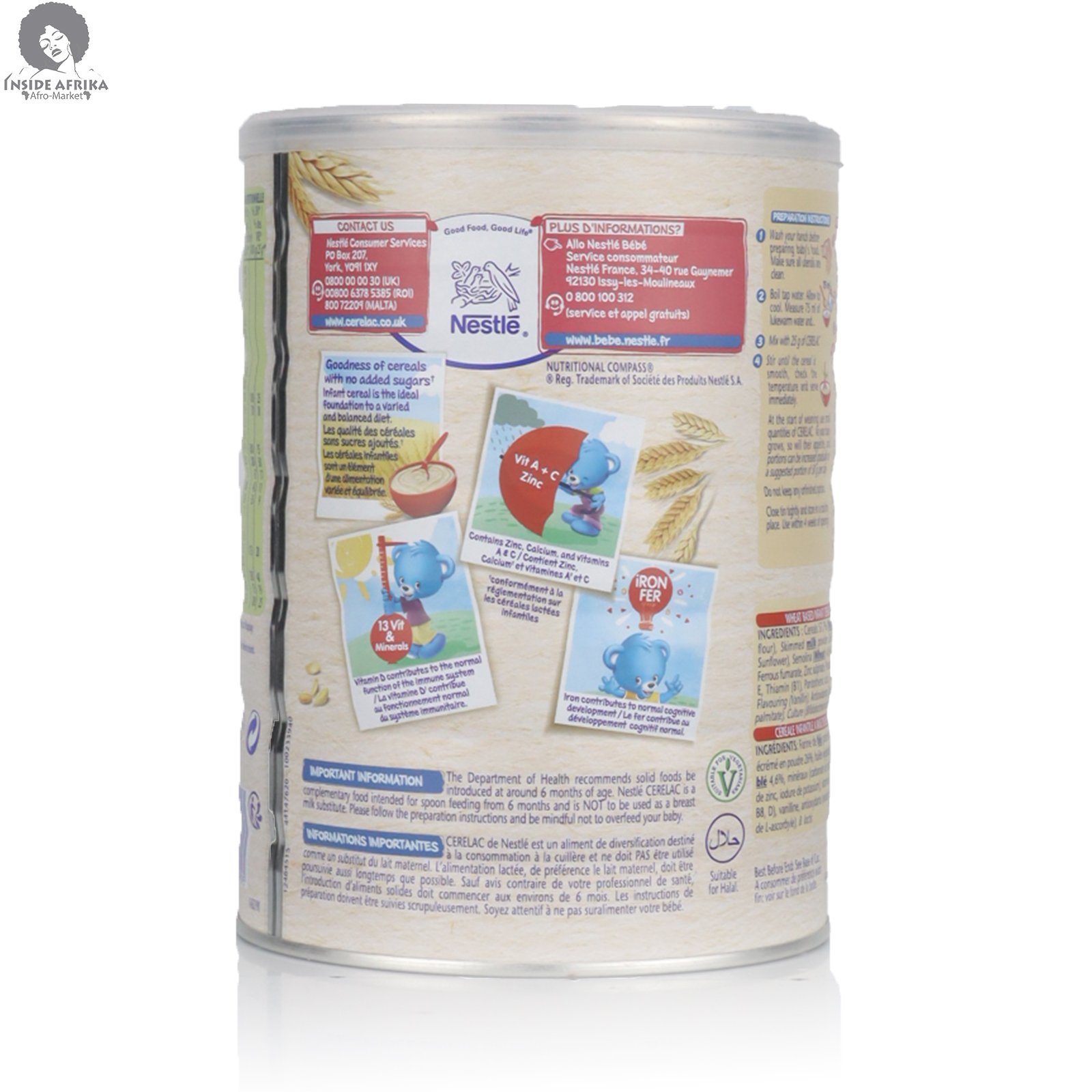 wheat baby cereal with iron (6 months+) nestle cerelac wheat 1kg refill